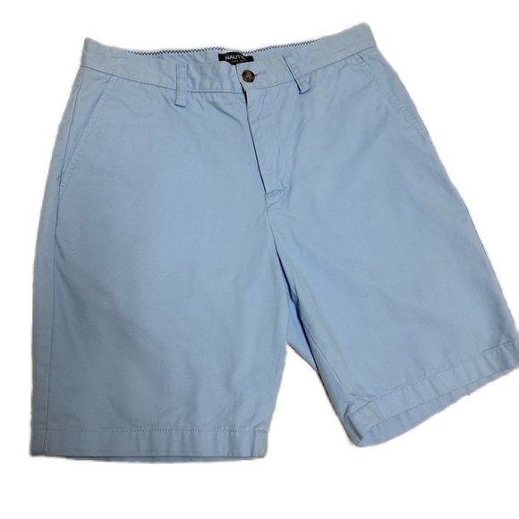NAUTICA | MEN’S DECK SHORTS | BABY BLUE | 30W - Picture 1 of 10